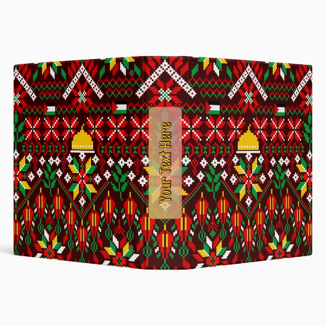 Palestine Tatreez Traditional Embrodery Binder (Background)