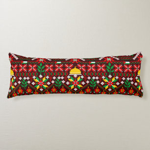 Palestine Tatreez Traditional Embrodery Body Pillow