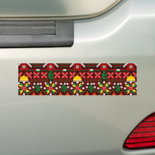 Palestine Tatreez Traditional Embrodery Bumper Sticker