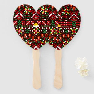 Palestine Tatreez Traditional Embrodery Hand Fan