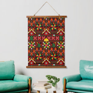 Palestine Tatreez Traditional Embrodery Hanging Tapestry