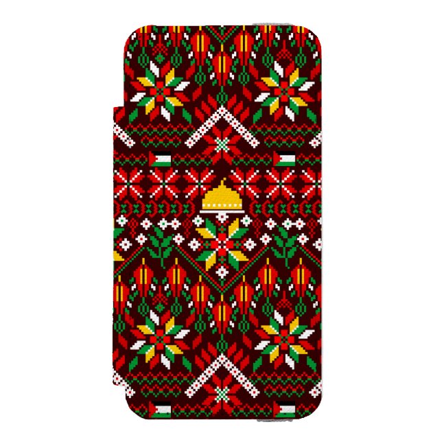 Palestine Tatreez Traditional Embrodery Incipio iPhone Wallet Case (Folio Front)