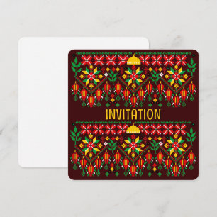 Palestine Tatreez Traditional Embrodery Invitation