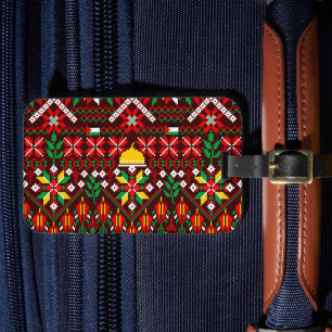Palestine Tatreez Traditional Embrodery Luggage Tag