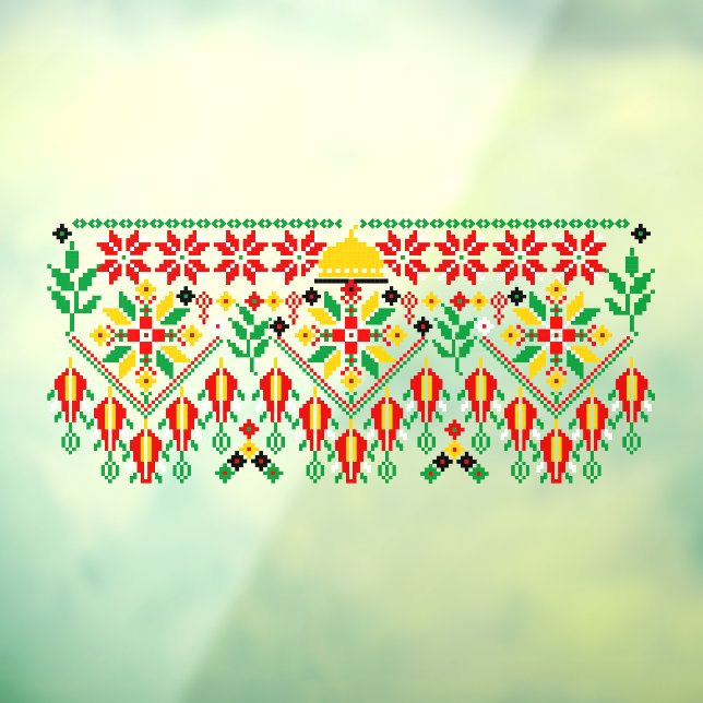 Palestine Tatreez Traditional Embrodery Window Cling (Sheet 3)