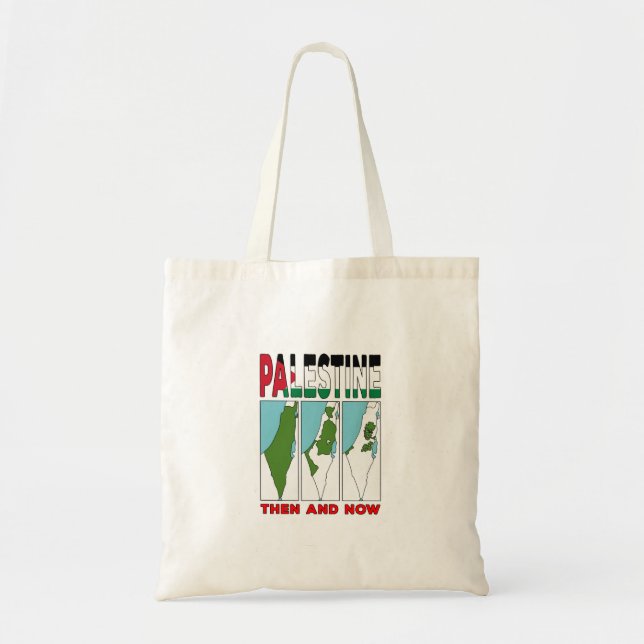 Palestine Then and Now Tote Bag (Front)