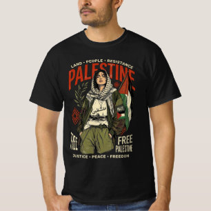 Palestine Vintage Resistance Poster Graphic T-Shirt