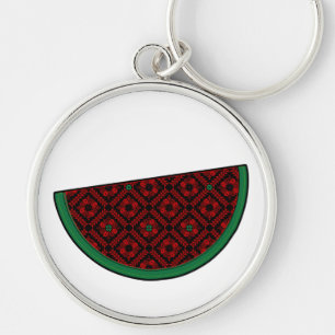 Palestine watermelon Embroidery red tatreez  Keychain