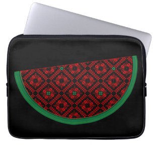 Palestine watermelon Embroidery red tatreez  Laptop Sleeve