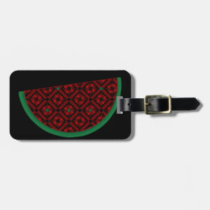 Palestine watermelon Embroidery red tatreez  Luggage Tag