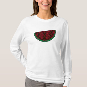 Palestine watermelon Embroidery red tatreez  T-Shirt