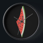 Palestine Watermelon Flag Map. Free Palestinians. Clock<br><div class="desc">After the six-day war in 1967, the Israeli government banned the Palestinian flag. The watermelon took its place due to it sharing the colours of the flag: red, black, white, and green. the fruit can be seen from the stone walls of Gaza to the galleries of Ramallah, hinting at the...</div>