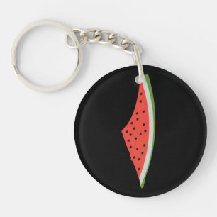Palestine Watermelon Flag Map. Free Palestinians. Keychain
