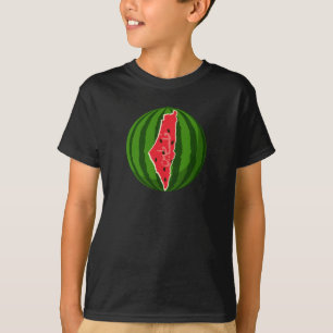 Palestine Watermelon Flag Map. Free Palestinians.  T-Shirt