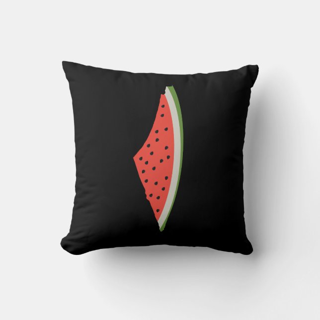 Palestine Watermelon Flag Map. Free Palestinians. Throw Pillow (Front)