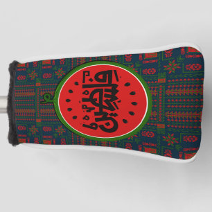 Palestine watermelon-Palestine Arabic word"فلسطين" Golf Head Cover