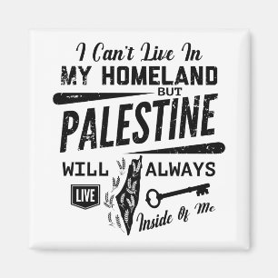 Palestine will always live inside of me-blk magnet