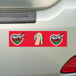 Palestine Will Be Free Bumper Sticker