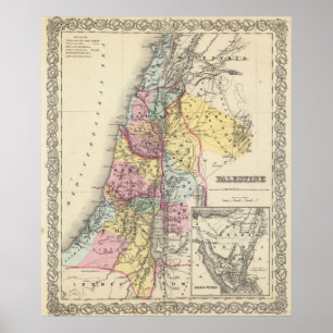 Palestine with Arabia Petraea Poster