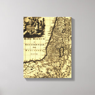 PalestinePanoramic MapPalestine Canvas Print