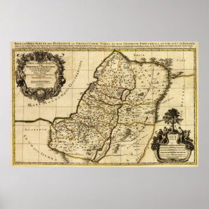 PalestinePanoramic MapPalestine Poster