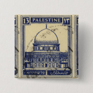 palestinian ancient stamp 1920_  palestine folklor 2 inch square button