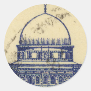 palestinian ancient stamp 1920_ palestine folklor classic round sticker