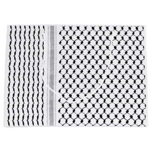 Palestinian Arabic Kufiya Pattern Customized Large Gift Bag