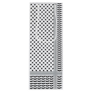 Palestinian Black & White Keffiyeh Wine Gift Bag