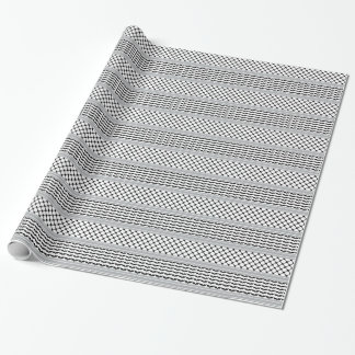 Palestinian Black & White Keffiyeh  Wrapping Paper