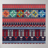 Palestinian Embroidery Motif Pattern.