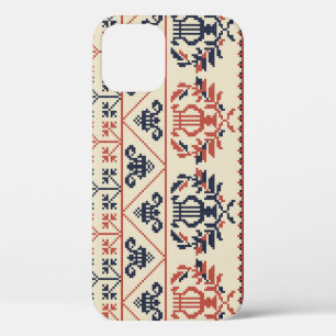 Palestinian embroidery motif, seamless pattern des iPhone 12 case