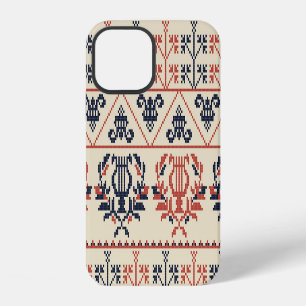 Palestinian embroidery motif, seamless pattern des iPhone 12 case