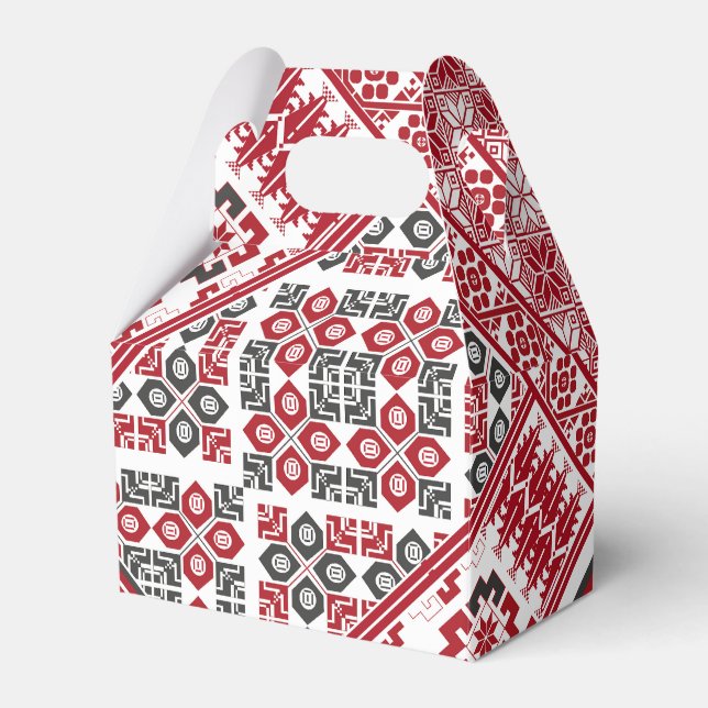 Palestinian Embroidery pattern 2  Favor Box (Front Side)