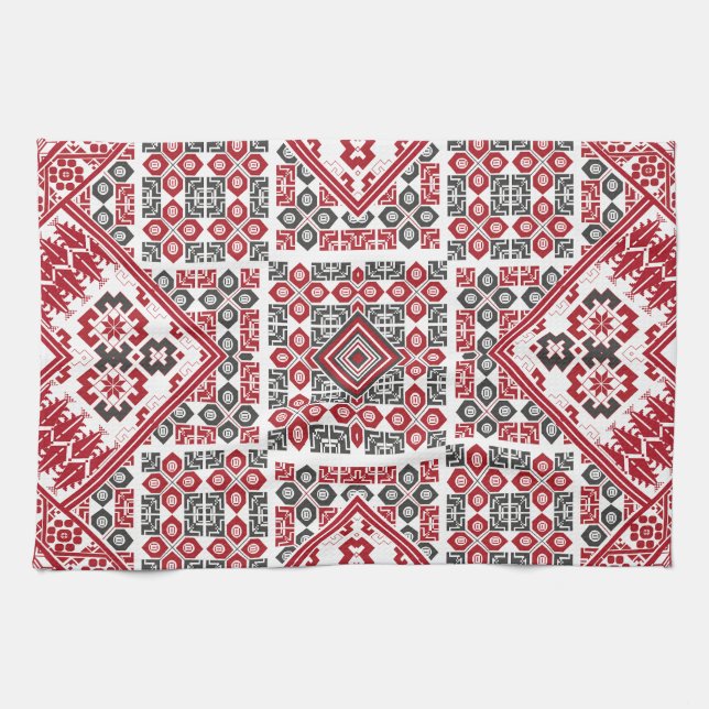 Palestinian Embroidery pattern 2  Kitchen Towel (Horizontal)