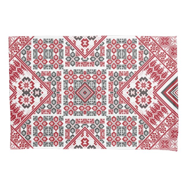 Palestinian Embroidery pattern 2  Pillowcase (Front)