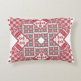Palestinian Embroidery Pattern Accent Pillow
