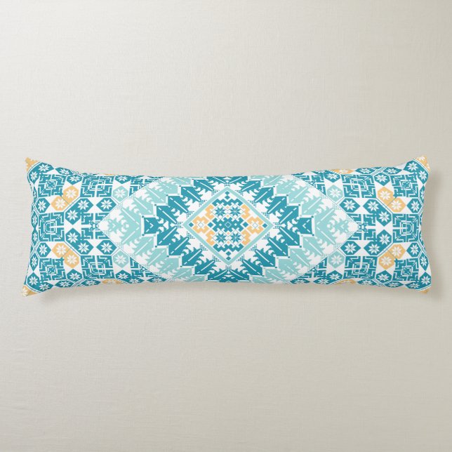 Palestinian Embroidery pattern Printed Design Body Pillow (Front)
