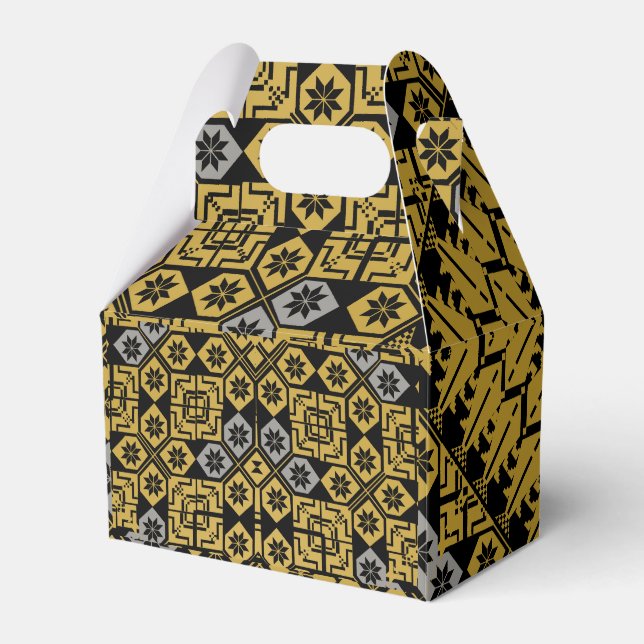Palestinian Embroidery pattern Printed Design Favor Box (Front Side)