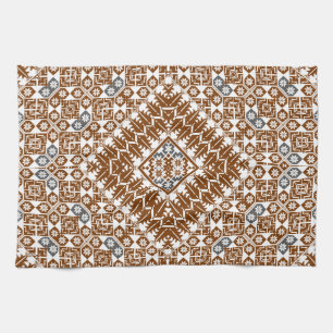 Palestinian Embroidery pattern Printed Design gold Kitchen Towel