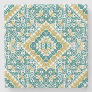 Palestinian Embroidery pattern Printed Design Stone Coaster