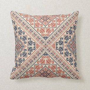 Palestinian embroidery pattern throw pillow