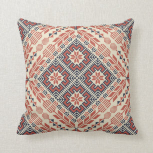 Palestinian embroidery pattern throw pillow