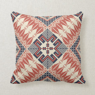 Palestinian embroidery pattern throw pillow