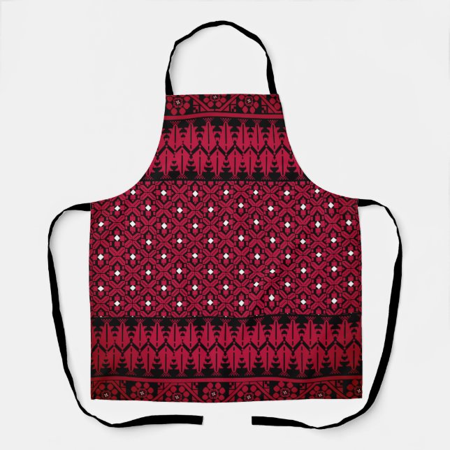 Palestinian Embroidery Tatreez printed design Apron (Front)