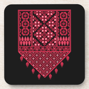 Palestinian Embroidery Tatreez printed design Coaster