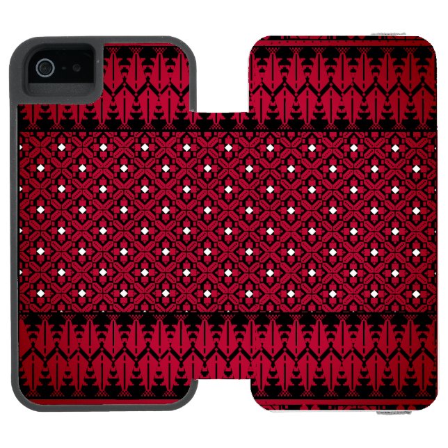 Palestinian Embroidery Tatreez printed design  Incipio iPhone Wallet Case (Folio Open)
