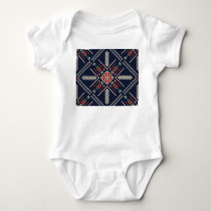Palestinian Embroidery: Traditional Pattern Design Baby Bodysuit