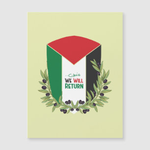 Palestinian Flag and Olive Branches