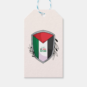 Palestinian Flag and Olive Branches Gift Tags